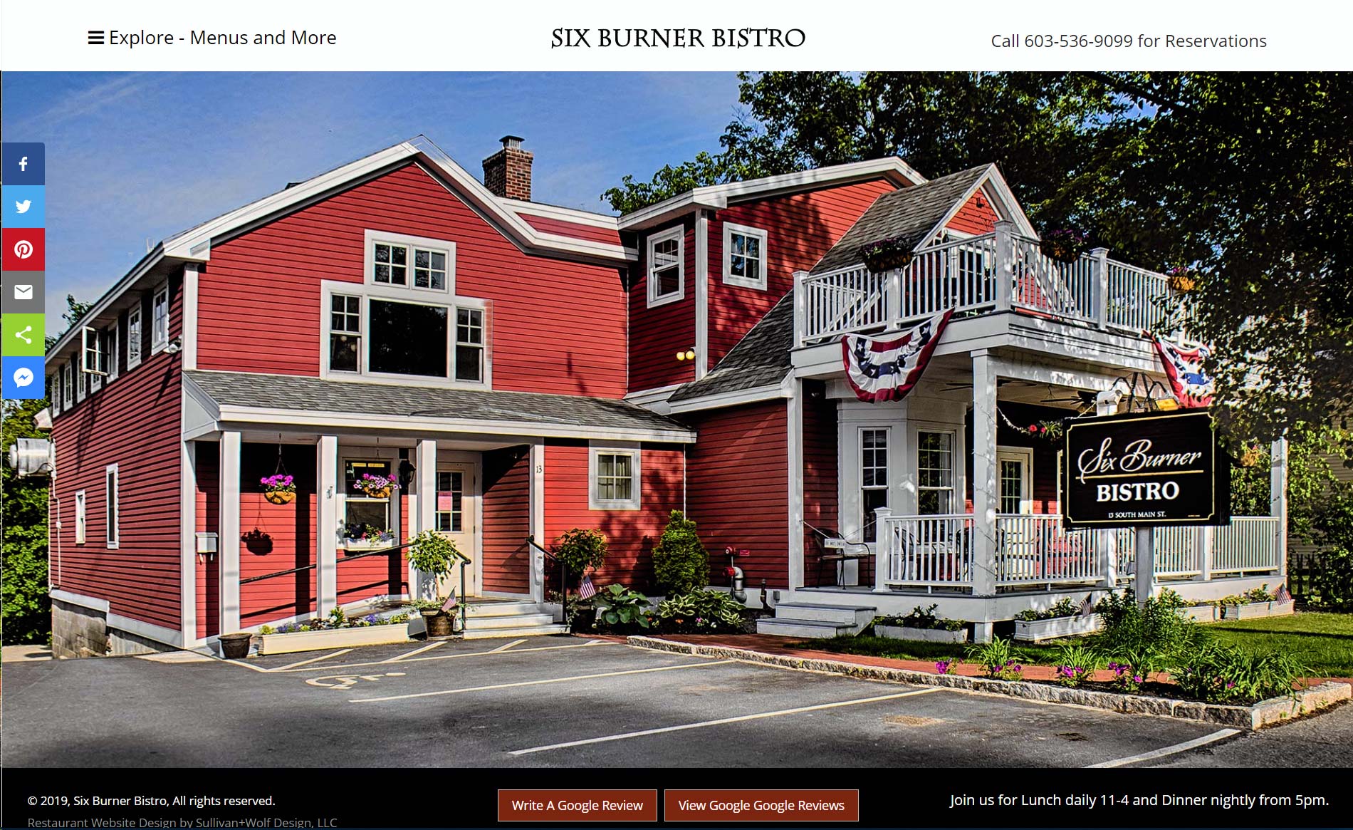 Specials Six Burner Bistro A Great Restaurant In Plymouth Nh